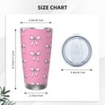 thumbnail image 4 of Fuzoiu Beautiful pink bow Print 20oz Tumbler, Stainless Steel Vacuum Insulated Car Cup, Insulated Coffee Mug,Travel Mug with Lid,Thermal Cup for Outdoor-Straw Three-piece Set, 4 of 8