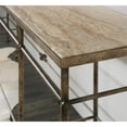 thumbnail image 3 of Bowery Hill Modern Metal and Stone Console in Distressed Oak, 3 of 3