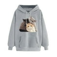 thumbnail image 2 of Fznquz Gray Plus Size Hoodies for Women Long Sleeve Graphic Trendy Sweatshirt Oversized Winter Cute Pullover Tops, 2 of 5