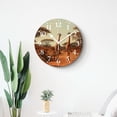 thumbnail image 4 of 12 Inch Wall Clock Battery Operated Silent Clock Decorative for Office, Kitchen, Outdoor, Living Room，Giraffe Animals Walking in The Green Forest Exquisite, 4 of 4
