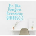 thumbnail image 1 of Inspirational Quote Wall Sticker Be Reason Someone Smiles Home Art Decals 23x23-Inch Geyser Blue, 1 of 1