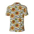 thumbnail image 3 of Vsdgher Cute Sunflowers Print Men's Short Sleeve Stretch Polo Shirt, Moisture-Wicking Performance Polo Shirt, 3 of 8