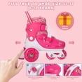 thumbnail image 7 of TOPCHANCES 4 Size Adjustable Roller Skates with Illuminating Wheels, Light UP Wheels Roller Skates for Kids Boys Girls Beginners Gifts, M Size, 7 of 7