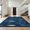Navy Blue, Pattern 2, variant on Design&I 8'x10' Washable Area Rug Snag-Free East Urban Vibrant Lake House Fish Nautical Beach Theme Fishing Motif for Dining Room, Large Office, Lounge