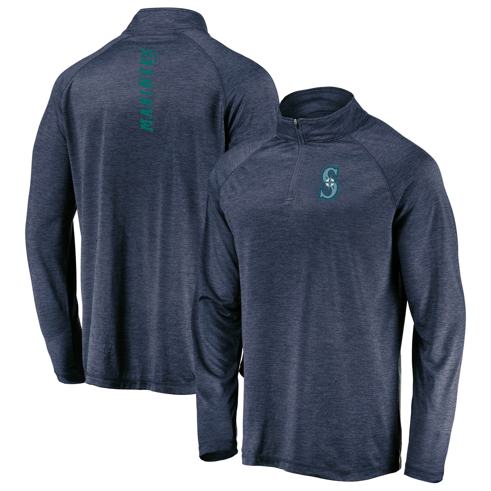 Seattle Mariners Majestic Contenders QuarterZip Mock Neck