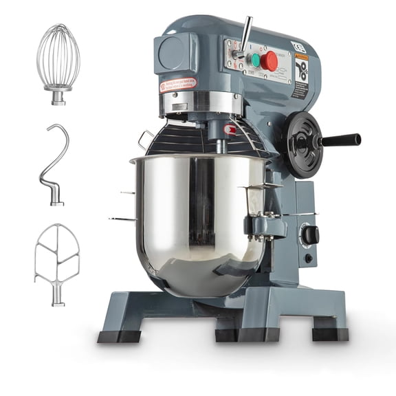 Commercial Food Mixer, Towallmark Commercial Mixer 15QT with 3 Speeds 130/233/415RPM, 600W Heavy Duty Electric Food Mixer Commercial with Stainless Steel Bowl Stand for Bakery Pizzeria Restaurant