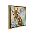 thumbnail image 4 of Stupell Industries Giraffe & Tropical Palms Animals & Insects Painting Gold Floater Framed Canvas Art Print Wall Art, 18 x 18, 4 of 10