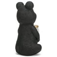 thumbnail image 3 of Bear With LED Jar Light Midnight Black 13 inch Resin Stone Door Greeter Figurine, 3 of 3