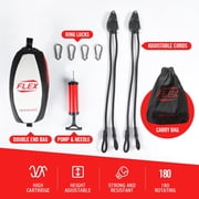 OHMY FIT Flex Double End Punching Bag Easily Adjust Tension and Height of Cords with Special Flex Adjustable System. Advance Micro Fiber Material Strong Bladder Gym Exercise for Men&Women (Round)