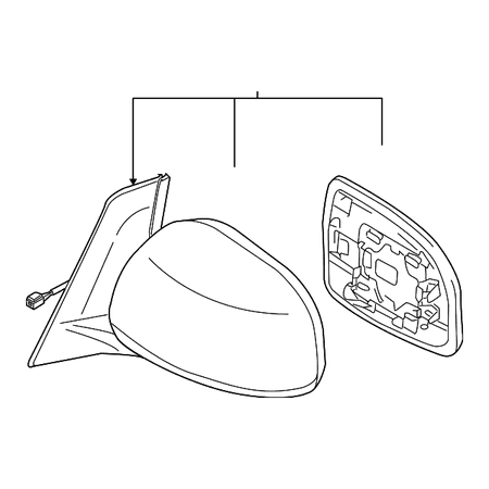 Genuine OE Suzuki Mirror Assembly - 8472080JA0