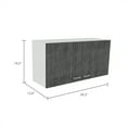 thumbnail image 6 of Nmkwnr 2 Door Kitchen Wall Cabinet with 2 Shelves, Gray, 6 of 7