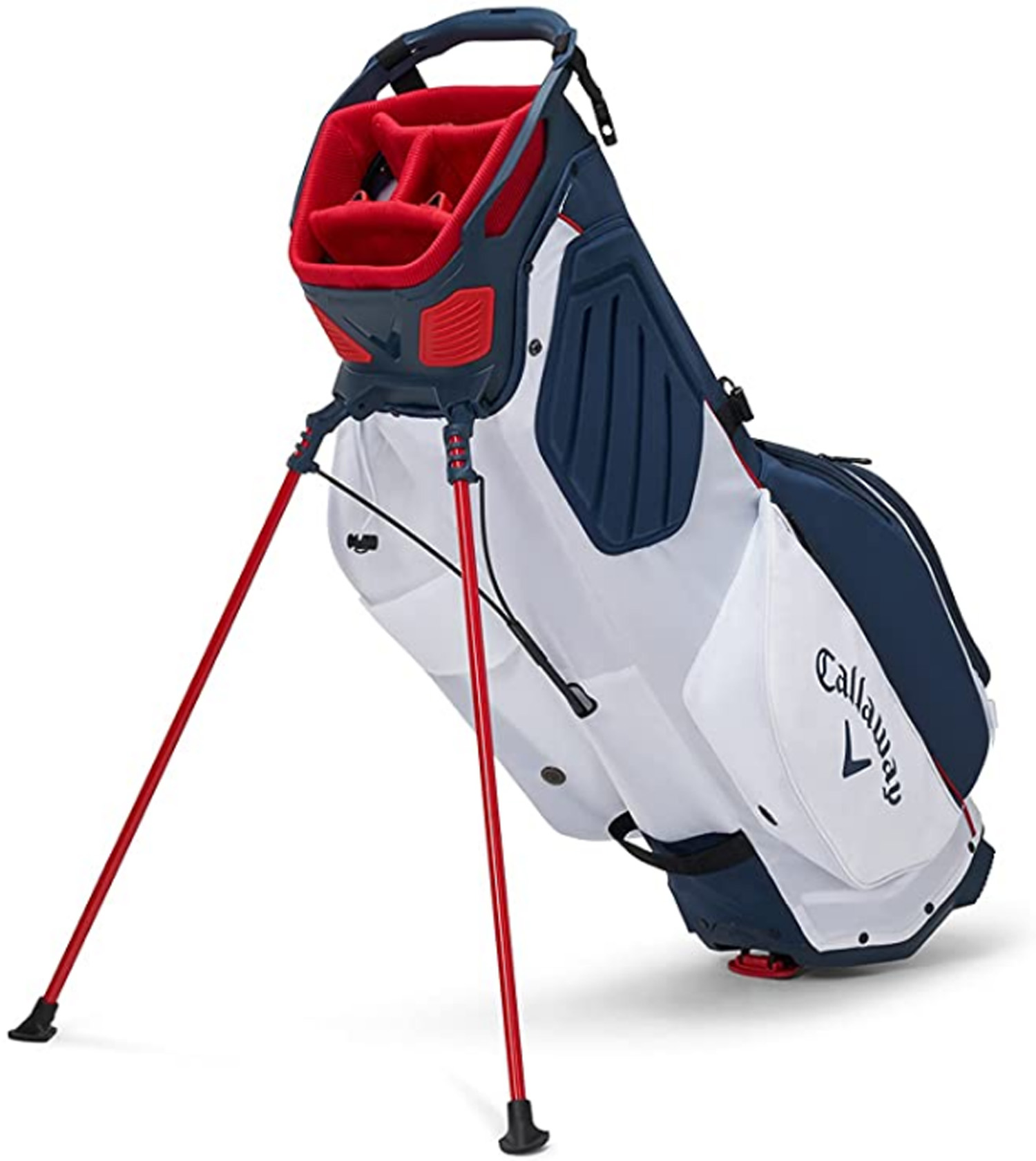 NEW Callaway Golf 2022 Fairway+ Navy/White/Red Double Strap Stand/Carry Golf Bag - image 3 of 3