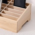thumbnail image 6 of Shoreew 12/16Grids Wooden Cell Phone Holder Eco-Friendly Free Standing Design Desktop Organizer Phone Display Rack Storage Box, 6 of 6
