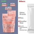 thumbnail image 6 of Brookstone Makeup Remover Wipes Single Individually Wrapped Cleanse Remove Makeup 40 Count Makeup Wipes, 6 of 8