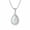 Waterdrop-silver, variant on Gold Plated Sterling Silver Teardrop White Opal Halo Pendant Necklace for Women with CZ Cubic Zirconia, October Birthstone with 16"+2" Chain