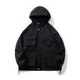 thumbnail image 2 of Dpytoraw Unisex Jacket Jackets Techwear Windbreaker Color Block Korean Hip Hop Clothes Streetwear, 2 of 5