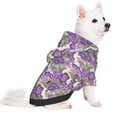 thumbnail image 2 of Haiem Violets Flowers for Winter Dog Hoodie Sweatshirts with Pockets Warm Dog Clothes for Small Dogs Chihuahua-Small, 2 of 7