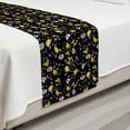 thumbnail image 2 of Forest Bed Runner, Butterflies Blow Flower Lilly Botany Enchanted Nature Meadow, Decorative Accent Bedding Scarf for Hotels Homes and Guestrooms, Twin, Charcoal Grey Pink and Yellow, by Ambesonne, 2 of 2