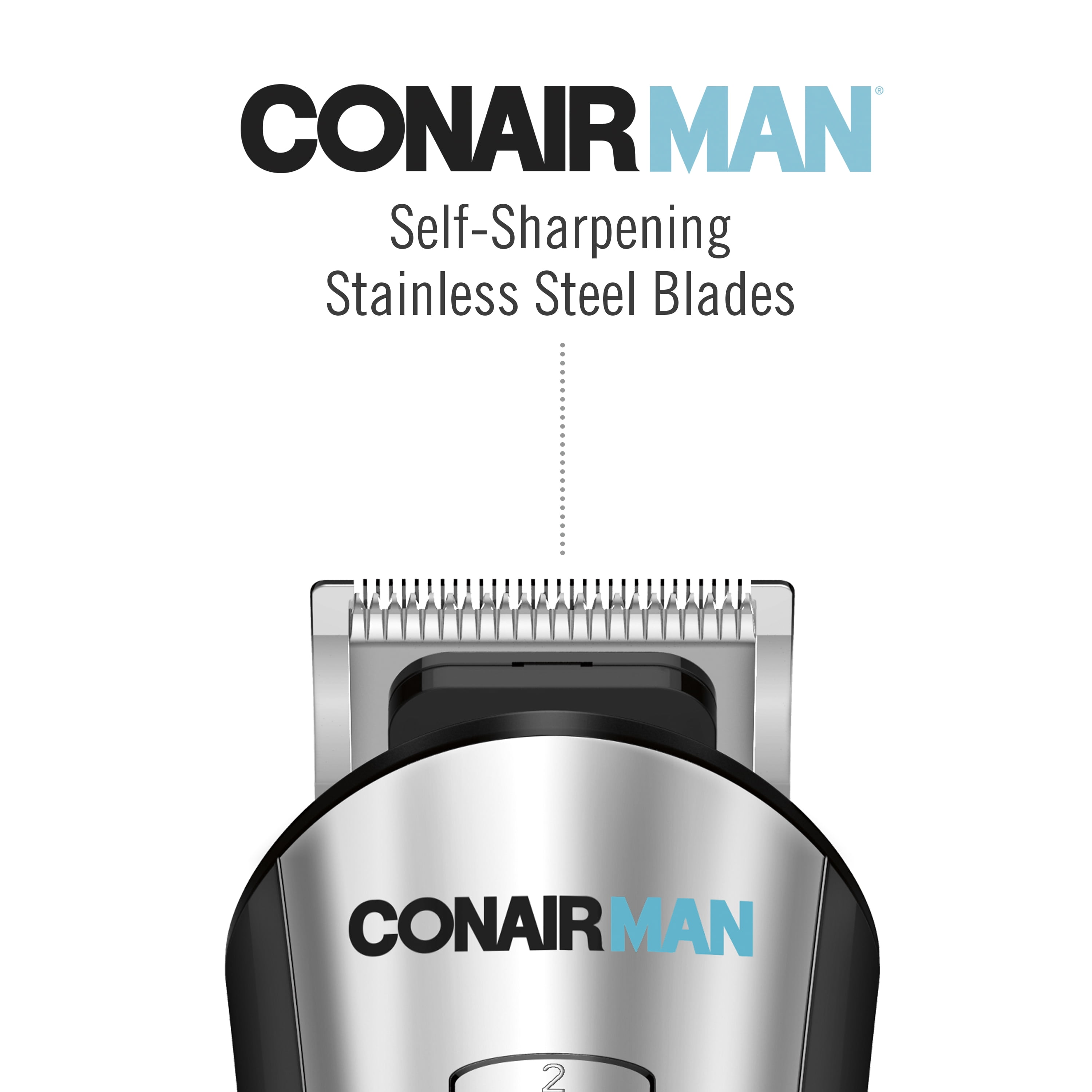 ConairMan All-in-1 Lithium Rechargeable Trimmer with Self-Sharpening Stainless-Steel Blades