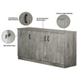 thumbnail image 6 of Pemberly Row Contemporary 3-Door Credenza Storage Cabinet in Gray Oak, 6 of 8