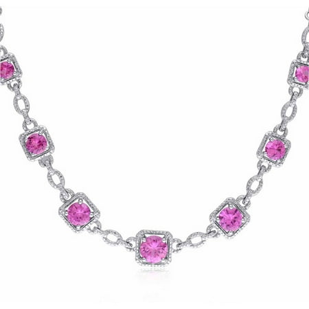 8-7/8 Carat T.g.w. Created Pink Sapphire