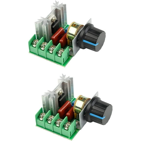 CHANCS PWM AC Motor Speed Controller Input 220V Output 50V-220V AC Controller Adjustable Driver Switch 2PCS
