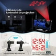 thumbnail image 4 of Techo de proyección, proyector con Radio, alarma dual con función siesta, 4 brillos ajustables, puerto de carga, 4 of 5