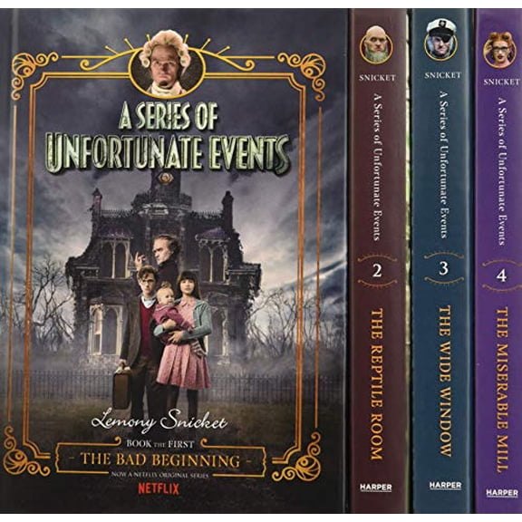 Pre-Owned A Series of Unfortunate Events #1-4 Netflix Tie-in Box Set, 9780062796141, 0062796143, Hardcover, Media Tie In edition