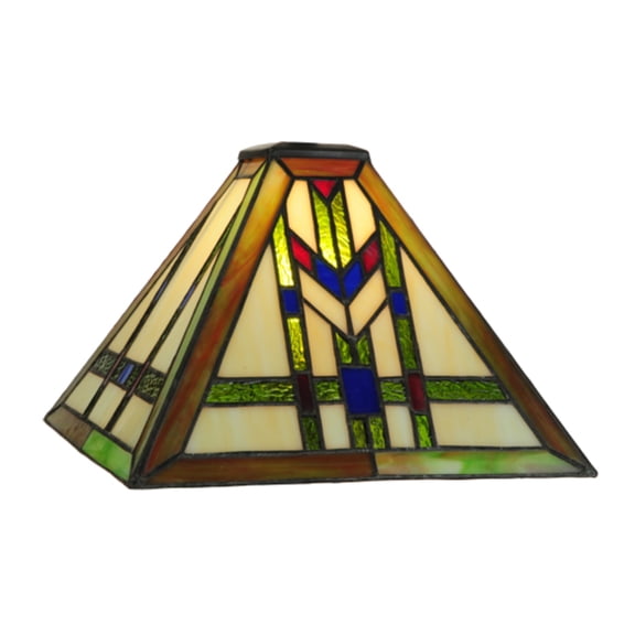 Meyda Tiffany 19426 Prairie Wheat 6" Tall Lamp Shade - Beige / Green / Blue / Burgundy