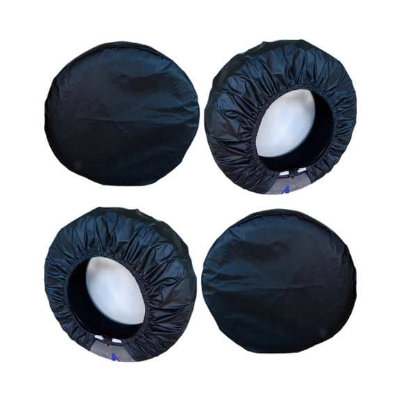 Black Premium Tire Guards 4 Pack For SUV Truck Trailer 21-32 Inch Anti UV Dust