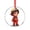 Pattern-5, variant on Cartoon Goldfish Wear Red Santa Hat Crystal Glass Ornament Appreciation Gift for Xmas Friend Bestie Nurse Teacher Mentor Boss Coworker Gold Blue Water Fish Round Ornament
