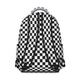 thumbnail image 3 of Black and White Checkered Backpack for School,Cute School Bag,Schoolbag with Adjustable Shoulder Straps & Padded Back,15.3"x11"x7.1".﻿, 3 of 6