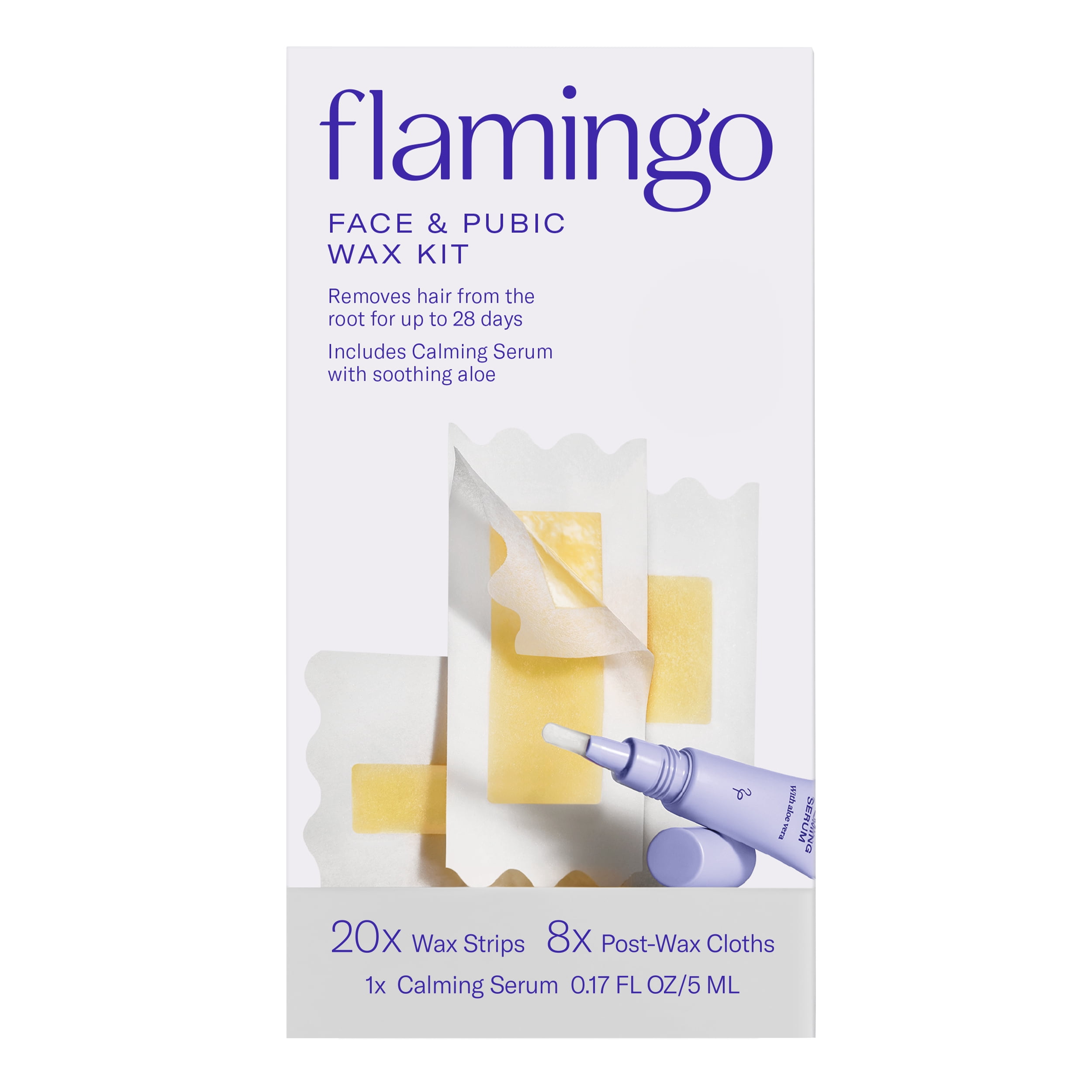 Flamingo Women's Face Wax Kit, 20ct - Gel Hair Remover, Lip and