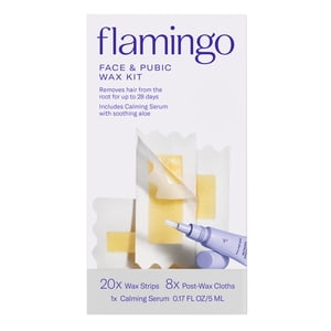 Flamingo Women's Face Wax Kit, No-Heat Strips