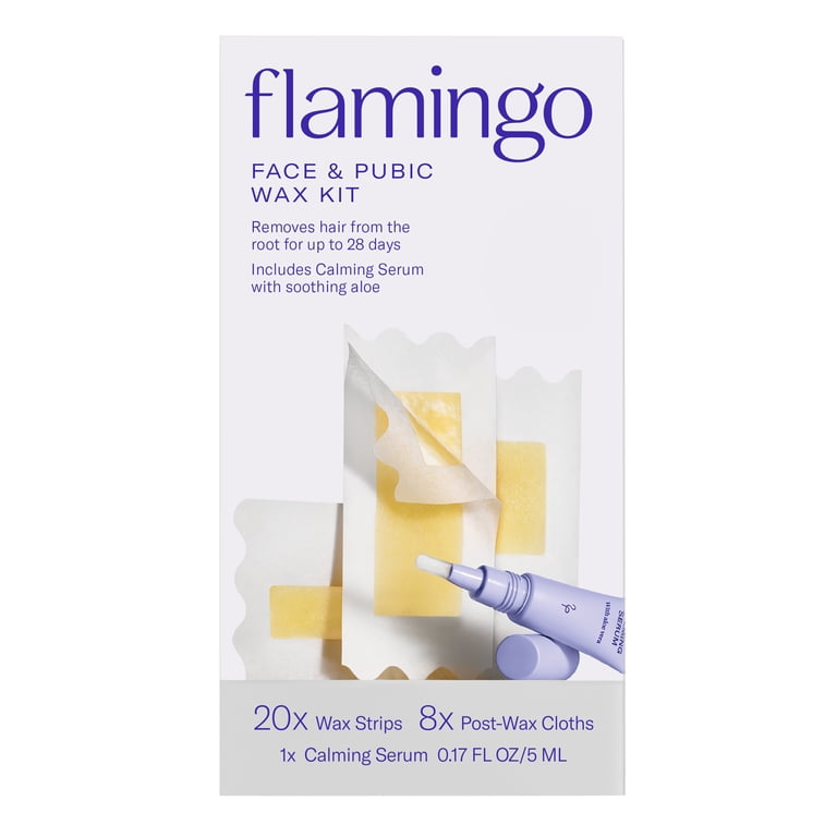 Flamingo Women's Face Wax Kit, No-Heat Strips photo 1