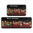 thumbnail image 2 of 2 Pcs Merry Christmas Kitchen Rugs and Mats Set Merry Xmas Tree Branches Kitchen Mats for Floor Non Skid Rugs for Kitchen Floorfor Bath Cooking (47x17+30x17 Inches), 2 of 7