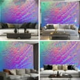 thumbnail image 6 of Peel and Stick Wallpaper Canvas Abstract Holographic Foil Pearl Colorful Gradient Skin Texture Fractal Modern Art Wall Mural Decor Self Adhesive and Removable 69in x 98in, 6 of 6