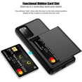 thumbnail image 2 of Samsung S20 FE Case with Card Holder Dual Layer Heavy Duty Protective Galaxy S20 FE Case Hidden Card Slot Slim Wallet Case for Samsung S20 FE 5G 6.5''(Black), 2 of 7