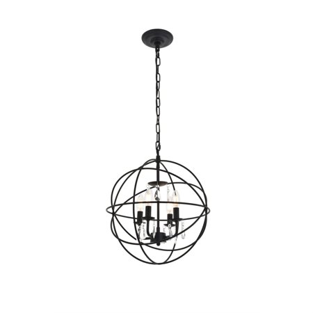 

Wallace 4 light Matte Black Pendant