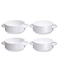 thumbnail image 5 of Bruntmor 19 Oz Ceramic Soup Bowl With Handles Set of 4, 19 Ounces Large Ceramic White French Onion Soup Crocks For Kitchen, Side Dish, Cereal Bowl Set Or Christmas Table Decoration, 5 of 6