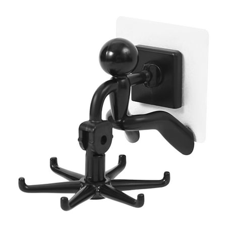 

Czzoypi Commands Hooks (Black) Adhesive Hooks 360 Degree Rotating Perforated Wall Hanging With Purpose Character Six Hook Hook Hook Kitchen And Bathroom Storage Rack