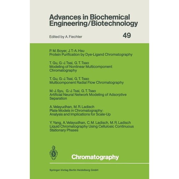 Advances in Biochemical Engineering &amp Chromatography, Book 49, (Paperback)