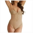 thumbnail image 2 of POTETI Women's Clearance Lace Beige See Through Pajama Bodysuit, 2 of 5
