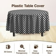 thumbnail image 5 of Exquisite 12 Premium Checkered Plastic 84" Round Party Tablecloths Waterproof Design, 5 of 7
