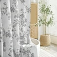 thumbnail image 2 of Psoiuetr Gray Shower Curtain Cotton Floral Cottagecore Spring Shower Curtain for Bathroom 72" W x 72" L, 2 of 6