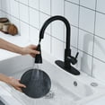 thumbnail image 6 of Matte Black Kitchen Faucet with Pull Down Sprayer - High Arc Stainless Steel Kitchen Sink Faucet, 3-Function Pull Out Kitchen Faucet, Single Hole Single Handle Sink Faucet GAGALIFE, 6 of 9