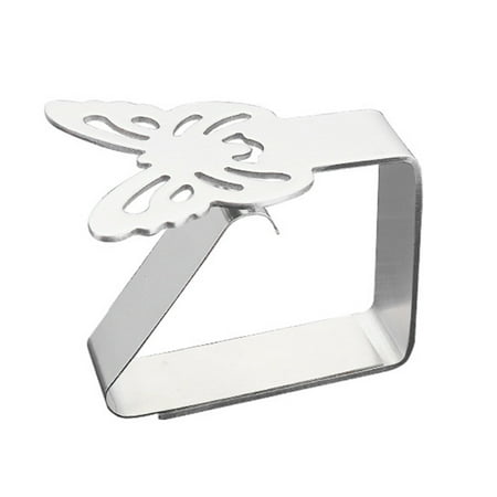 

CHAOMA Butterfly Flower Stainless Steel Tablecloth Clip Table Cloth Clamp Holder DIY Wedding Party Craft Decorative Kitchen Supplies