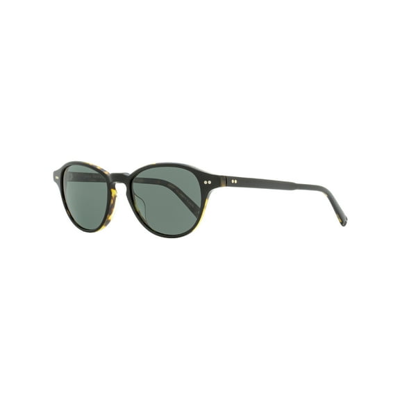 John Varvatos Polarized Round Sunglasses, Black/Tort