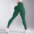 thumbnail image 5 of Duoif Women's High Waisted Yoga Pants Slim Fit Quick Drying Leggings Hip Lifting Texture Fitness Pants Womens Bottoms Green L, 5 of 7