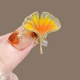 thumbnail image 3 of Mightlink Women Brooch Sunflower Maple Leaf Apricot Leaf Clothes Pin Realistic Electroplated Polished Exquisite Prom Party Coat Shirt Dress Brooch, 3 of 6